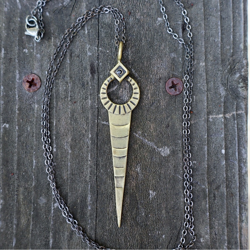 Vintage Spike Statement Necklace - Picture 3 of 6